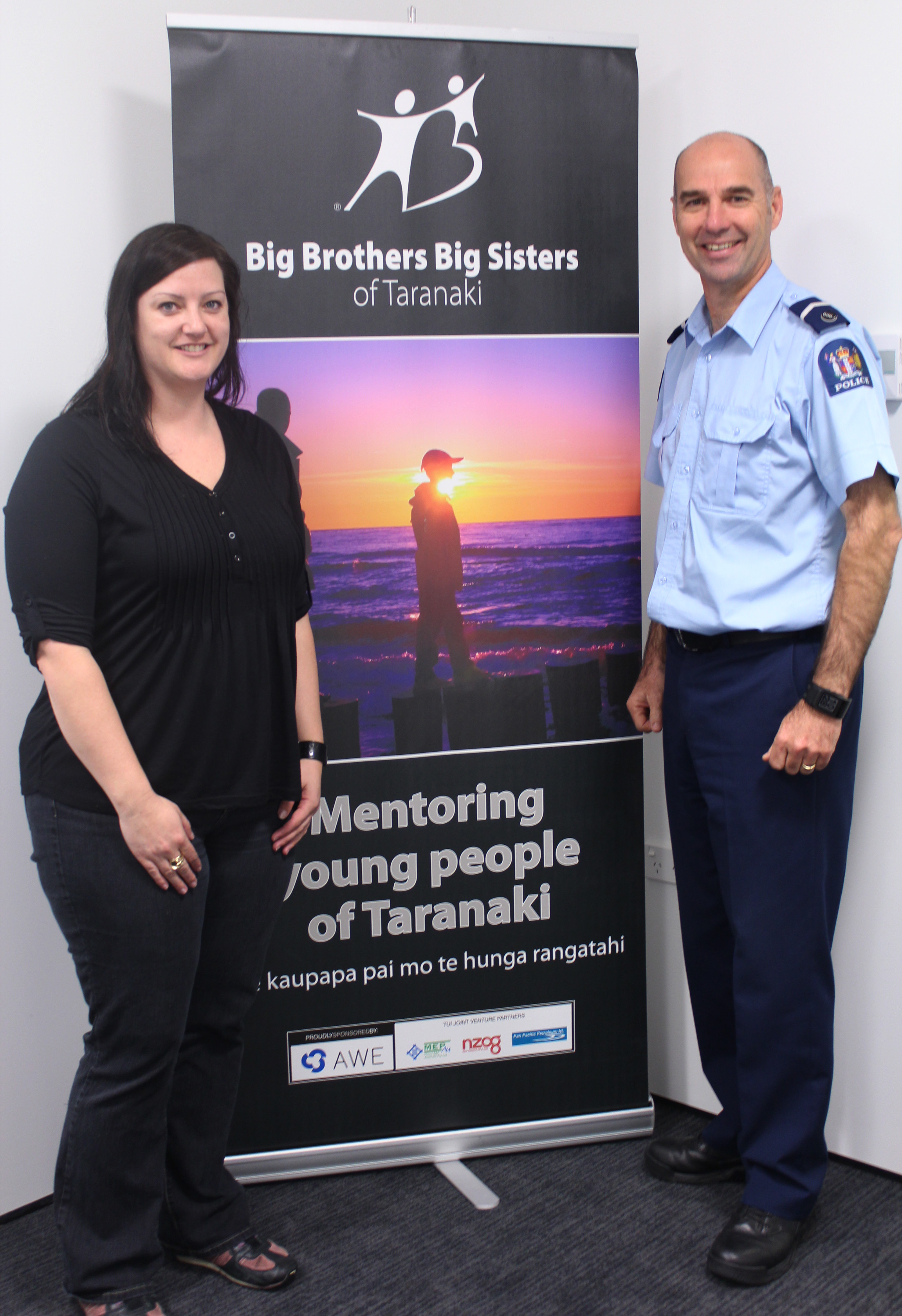 Community Focused: Case manager Nic Willis (left) and Senior Constable Paul Lampe (right) are focused on ensuring that young people have a positive role model in their life. Photo : Sharyn Smart 