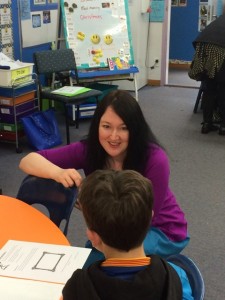 Jolene Stockman passing on her knowledge to the next generation of writers.