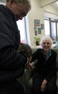 Olive Nicholas (my Grandmother) with Sparky