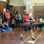 FAST FUN: Charlie Smith, Hawera, smacks the ball into the outfield during an indoor softball game in New Plymouth.
Photo: Sharyn Smart